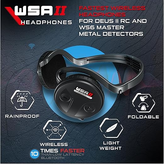 DEUS II RC Detector - 28 FMF Coil (11"), RC, WSA2 Bundle