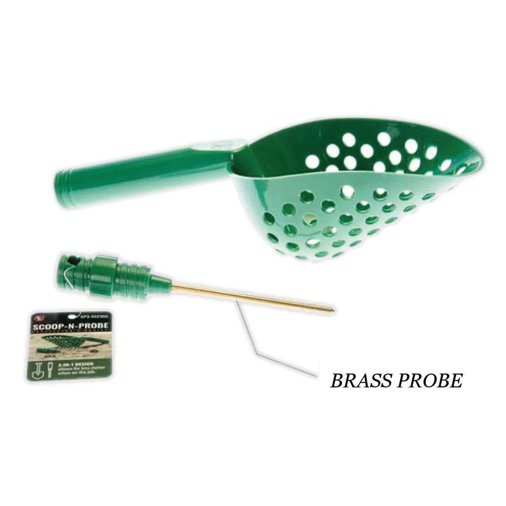 Scoop-N-Probe 14" Sand Scoop and Brass Probe - Green