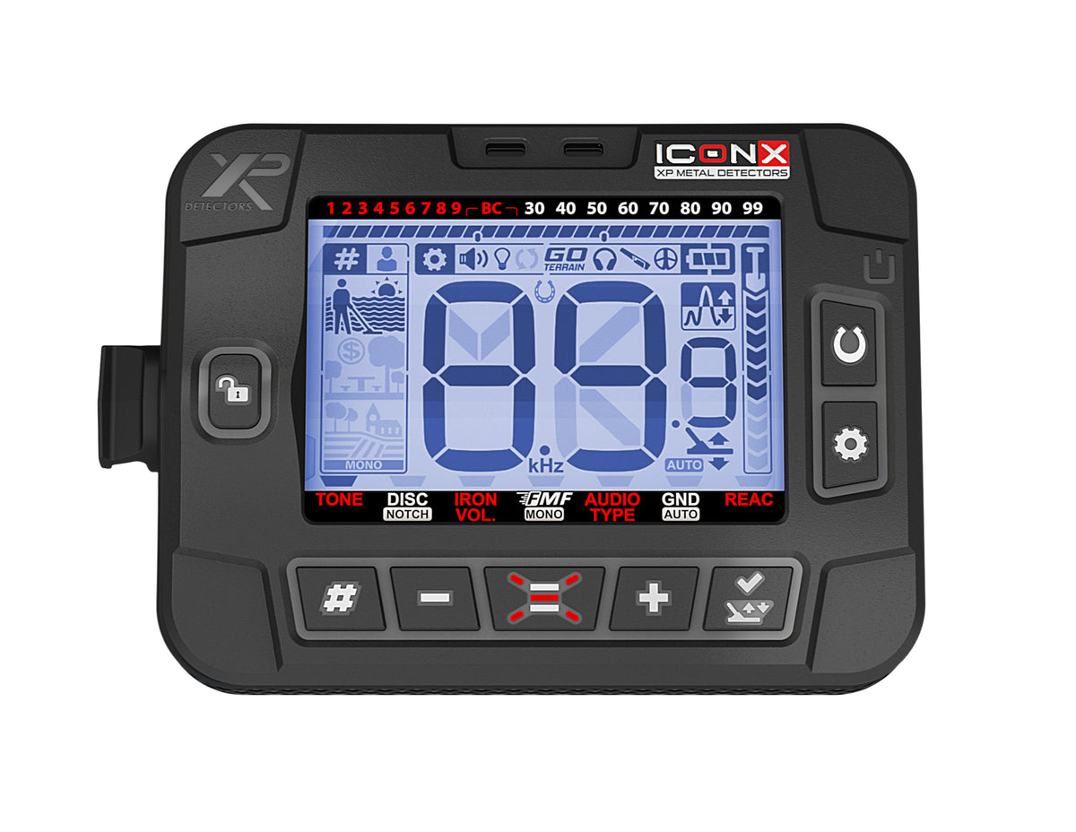 ICON X Detector - Remote control, ICON 11" FMF Coil, WSA ST Headphones, S-Telescopic Carbon Lite Stem