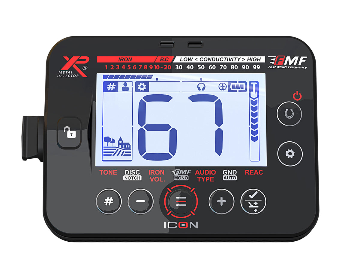 ICON Detector - Remote control, ICON 11" FMF Coil, S-Telescopic Lite Stem