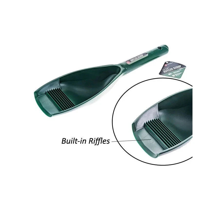 Riffled prospectors scoop - Green