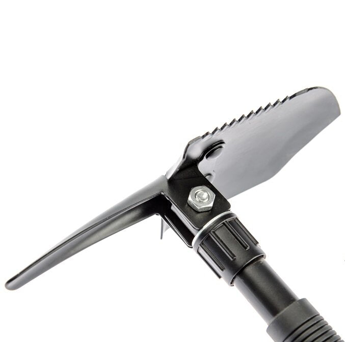 BJK 23&quot; Premium Quality Black Tri-Fold Serrated Shovel w Carry Case