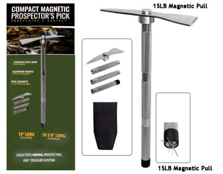 BJK Compact Magnetic Prospector&#39;s Pick with carry case