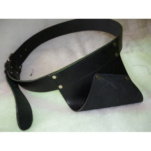 Double D Leather Belt and Large Angled Pick Holder